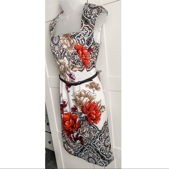 White House Black Market Floral Sheath Dress NWT - Picture 2 of 6